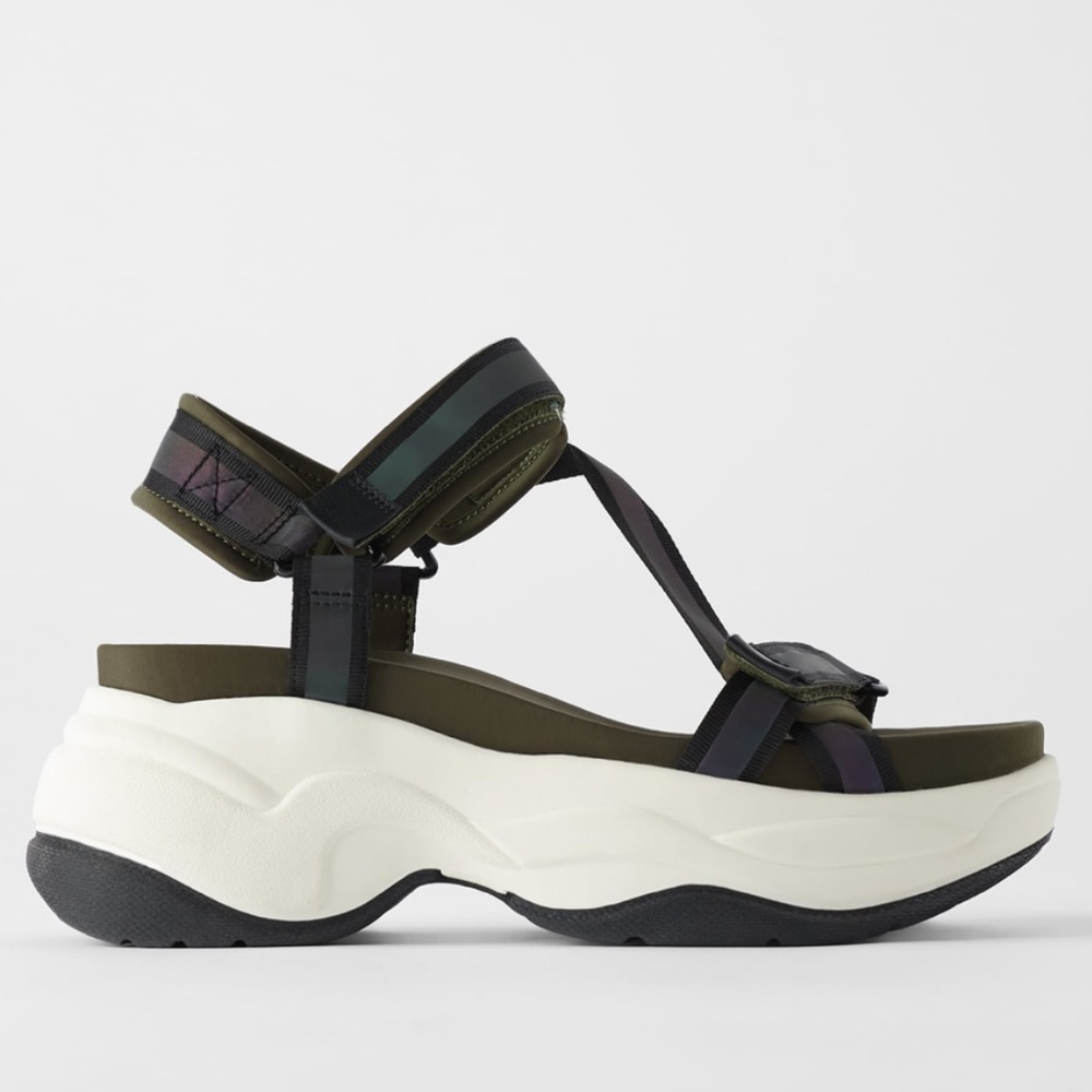Zara Thick Soled Athletic Sandals Size 41 or 10